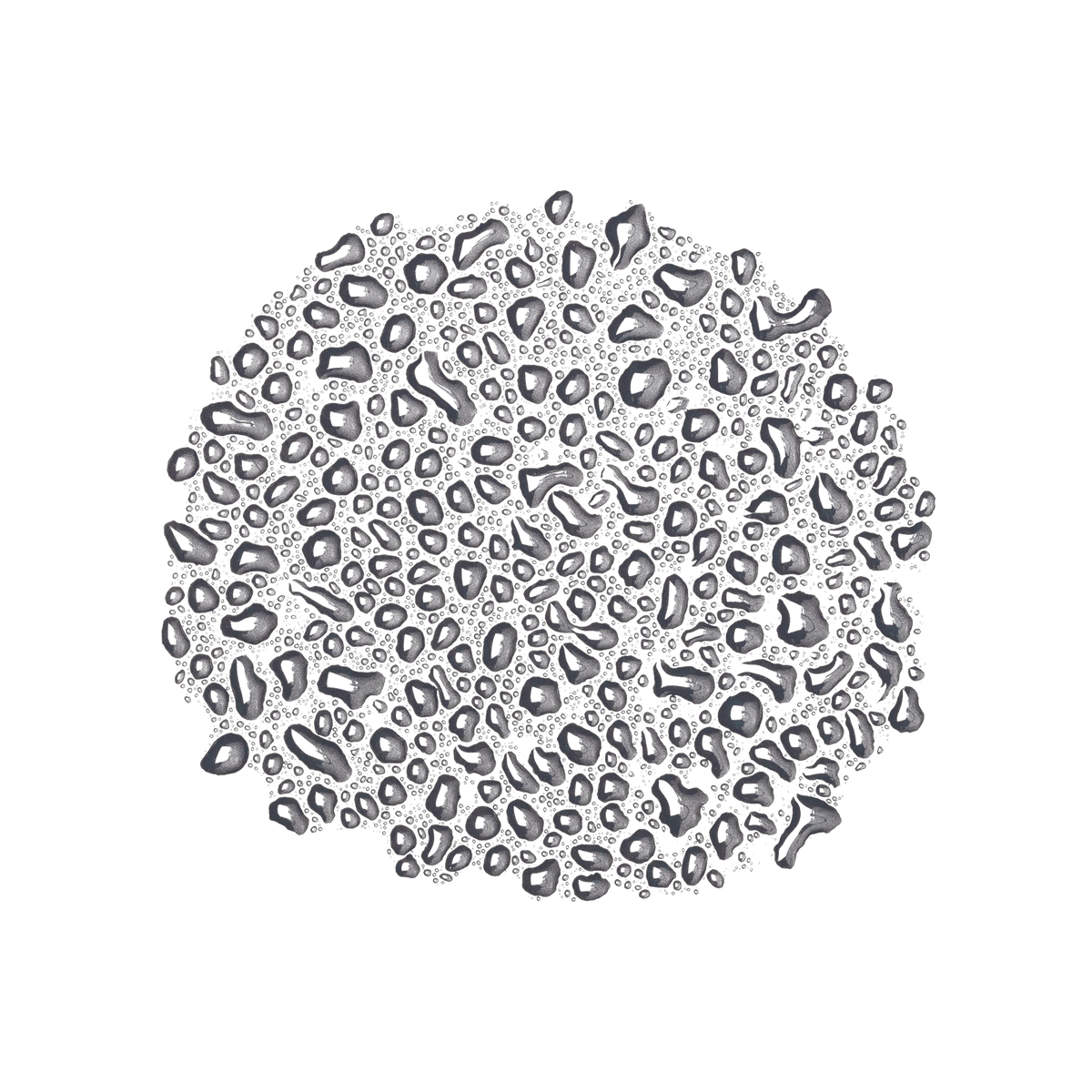 Droplets of transparent Eau Roma Water toner water.